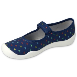 Ciabatte per bambini Befado con velcro 114Y490 blu navy 1