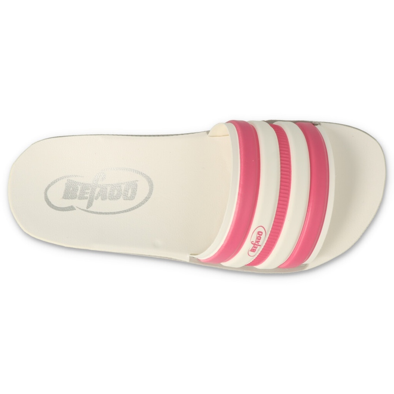 Flip per bambini in schiuma di befado 067y002 bianco con strisce rosa bianca 2