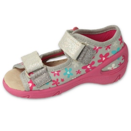 Befado scarpe per bambini pu 065P175 rosa grigio 1