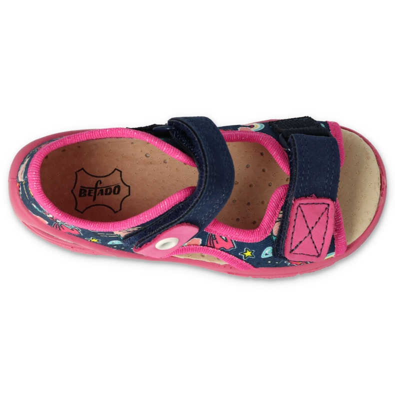 Befado scarpe per bambini pu 065X172 blu navy rosa 1