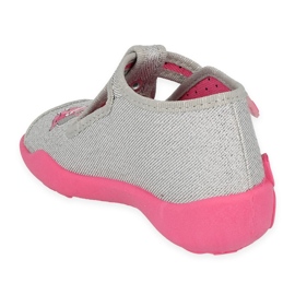 Scarpe per bambini Befado 213P136 rosa argento grigio 2