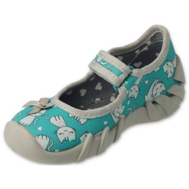 Pantofole di befado per bambini veloci 109p238 verde 1