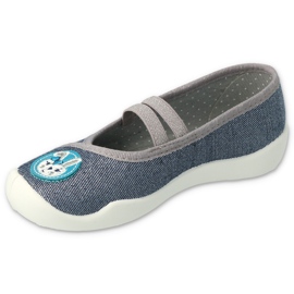 Scarpe per bambini Befado 116Y298 blu navy grigio 2