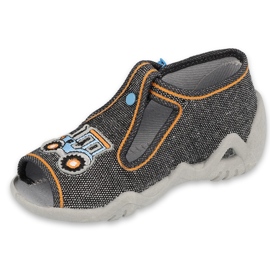 Sliponi per bambini di Befado 217p111 con applicazione grigio 2