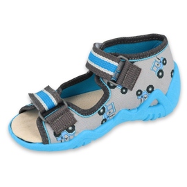 Scarpe da bambino Befado gialle 350P027 blu grigio 2