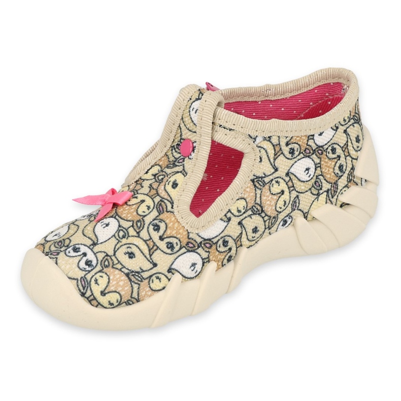 Scarpe per bambini Befado 110P437 beige marrone rosa 1
