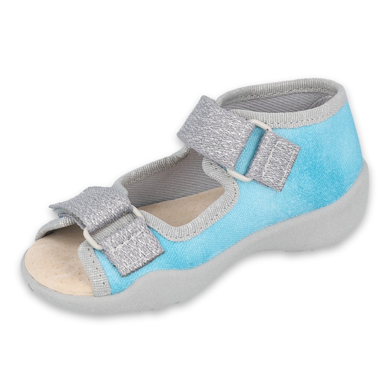 Scarpe per bambini Befado 342P035 blu d'argento 1