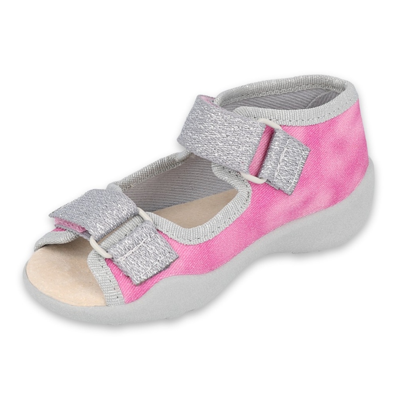 Scarpe per bambini Befado 342P033 rosa d'argento 1