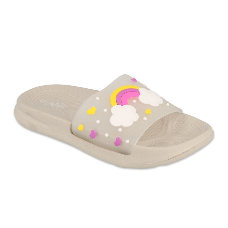 Pantofole in schiuma per bambini Befado - grigie 152Y005 beige multicolore 1