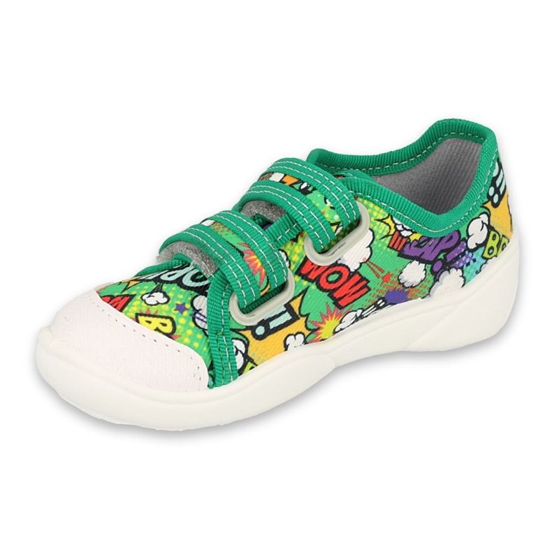 Slipisti per bambini di Befado per velcro 907p122 verde 1