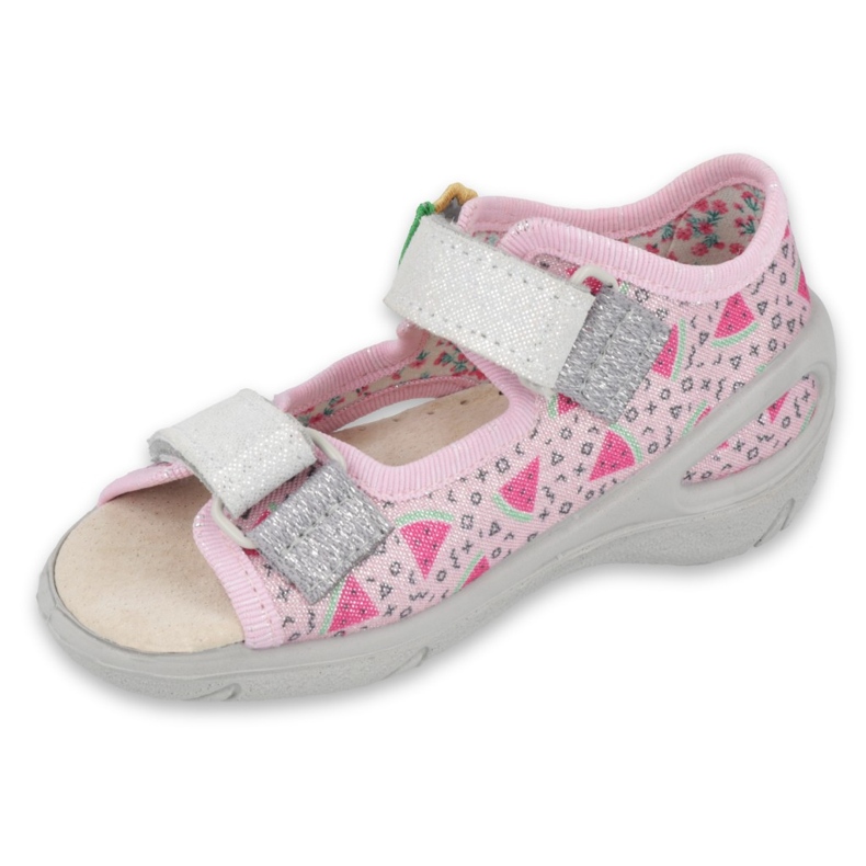 Scarpe per bambini Befado pu 065P152 rosa grigio 1
