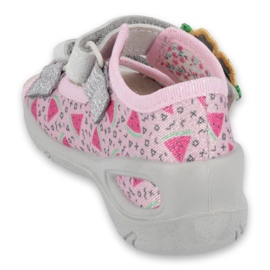 Scarpe per bambini Befado pu 065P152 rosa grigio 2