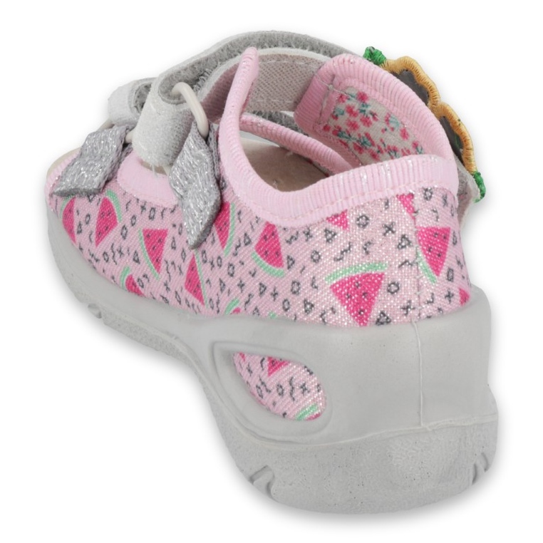 Scarpe per bambini Befado pu 065P152 rosa grigio 2