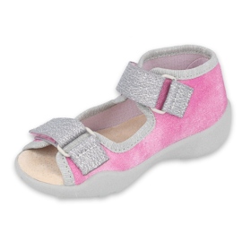 Scarpe per bambini Befado 342P034 rosa grigio 1