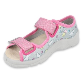 Scarpe per bambini Befado 869X154 rosa grigio 1