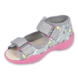 Scarpe bambino Befado giallo 342P027 rosa grigio 1