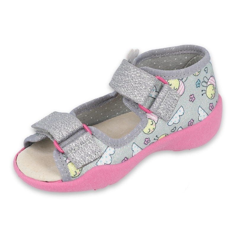 Scarpe bambino Befado giallo 342P027 rosa grigio 1
