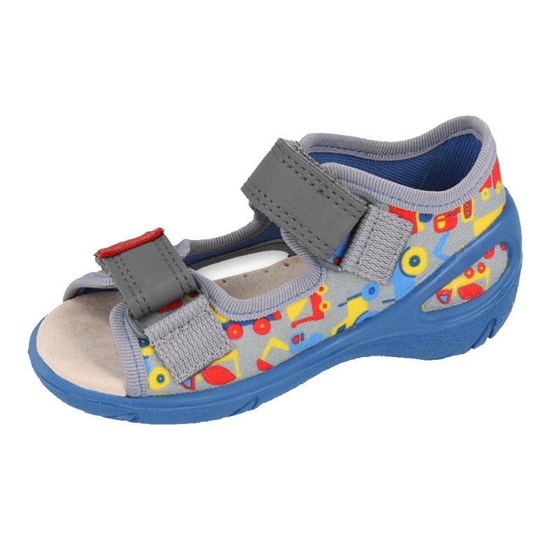 Scarpe per bambini Befado pu 065P162 blu grigio multicolore 2