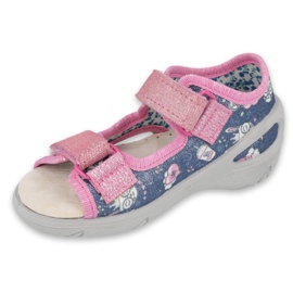 Scarpe per bambini Befado pu 065P151 blu navy rosa 1