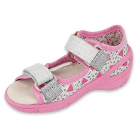 Scarpe per bambini Befado pu 065P148 rosa grigio multicolore 1