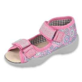 Scarpe per bambini Befado 242P106 rosa grigio 1