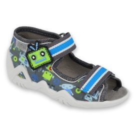 Scarpe per bambini Befado 250P098 blu grigio multicolore verde 1