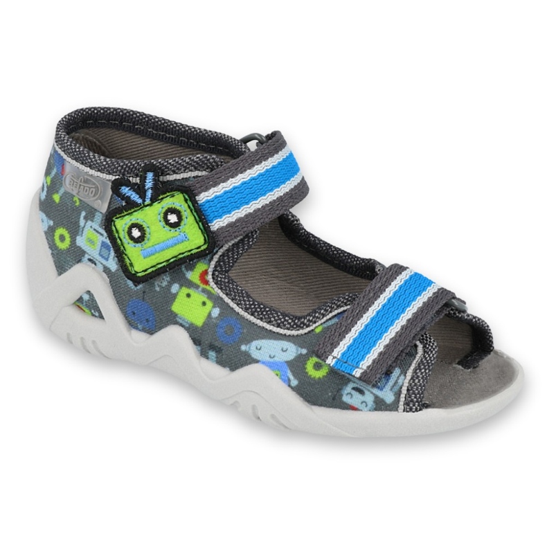 Scarpe per bambini Befado 250P098 blu grigio multicolore verde 1