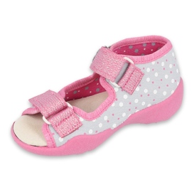 Scarpe per bambini gialle Befado 342P018 rosa grigio 1