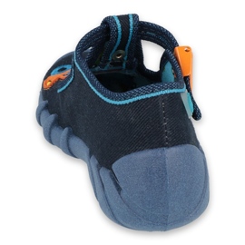 Scarpe per bambini Befado 110P389 blu navy arancia 2
