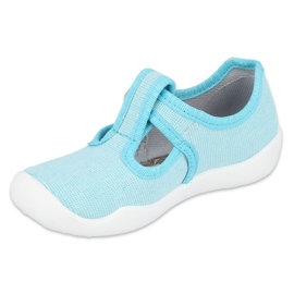 Scarpe per bambini Befado blanka turchese 115X004 blu d'argento 1