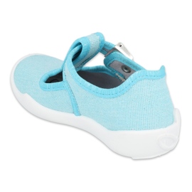 Scarpe per bambini Befado blanka turchese 115X004 blu argento 2
