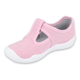 Scarpe per bambini Befado blanka rosa 115X002 d'argento 1