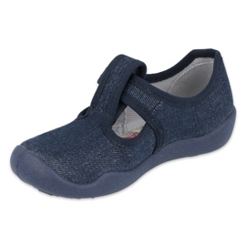 Scarpe per bambini Befado blanka blu navy 115X005 d'argento 1