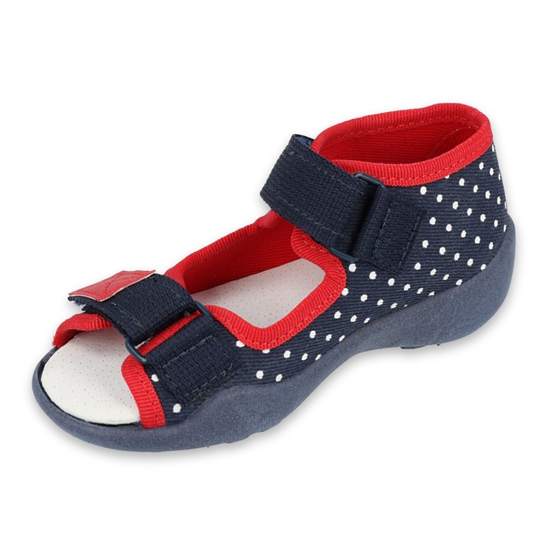 Scarpe per bambini Befado 342P028 bianca rosso blu navy 1