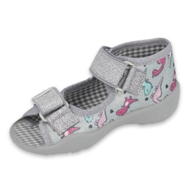 Scarpe per bambini Befado 242P105 rosa d'argento 1