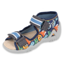 Scarpe da bambino Befado gialle 350P013 blu grigio multicolore 1