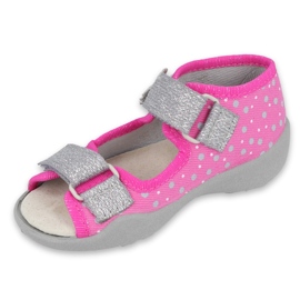 Scarpe da bambino gialle Befado 342P016 rosa d'argento grigio 1