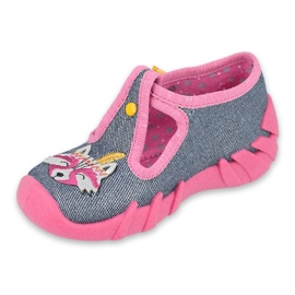 Scarpe per bambini Befado 110P395 rosa grigio 1