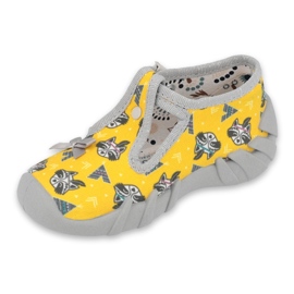 Scarpe per bambini Befado 110P393 grigio giallo 1