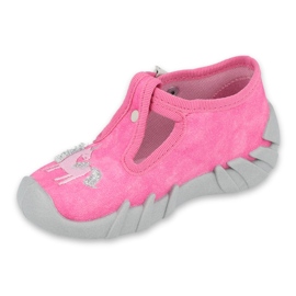 Scarpe per bambini Befado 110P397 rosa argento grigio 1