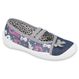 Scarpe per bambini Befado 116X279 blu navy rosa d'argento grigio 2