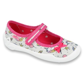Scarpe per bambini Befado 114X392 rosa d'argento grigio 2