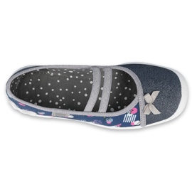 Scarpe per bambini Befado 116Y276 blu navy argento grigio 1