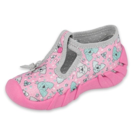 Scarpe per bambini Befado 110P387 rosa grigio 1