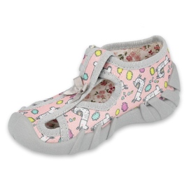 Scarpe per bambini Befado 190P099 rosa grigio 1