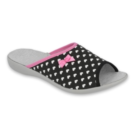 Scarpe da donna Befado pu 254D108 bianco nero rosa 1