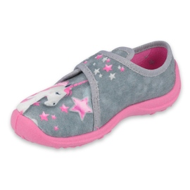 Scarpe per bambini Befado 560X117 rosa grigio 1