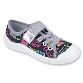 Scarpe per bambini Befado 251Q137 nero rosa d'argento grigio 1