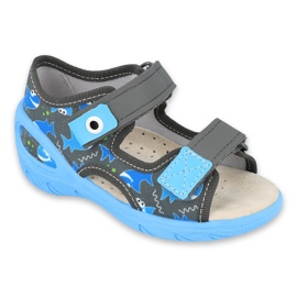Scarpe per bambini Befado pu 065P128 blu grigio 1