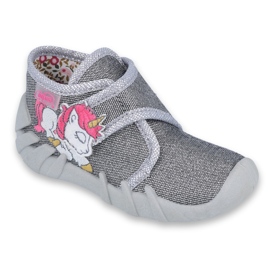 Scarpe per bambini Befado 523P016 rosa argento grigio 1